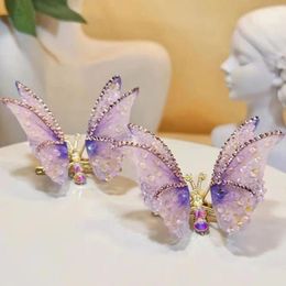 Hair Accessories Children Fairy Moving Butterfly Hairpin Girl Children's Rhinestone Ancient Style Clip Princess Baby