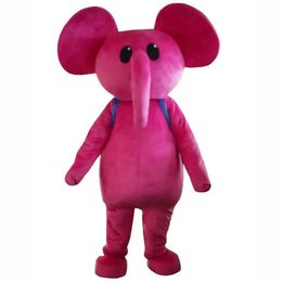 High Quality Red Elephant Mascot Costumes high quality Cartoon Character Outfit Suit Carnival Adults Size Halloween Christmas Party Carnival Party