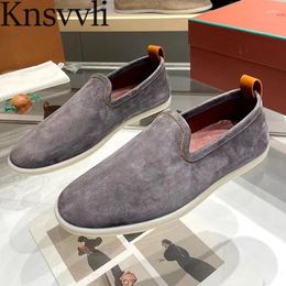 Casual Shoes Flat Man Round Toe Slip-On Designer Brand High Quality Kid Suede Loafers Male Leisure Walk For Men
