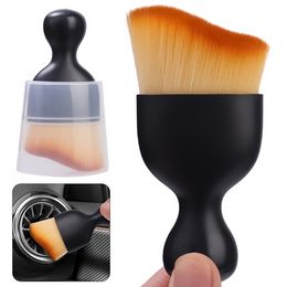 Car Interior Cleaning Tool Brush with Cover Car Detailing Brushes Interior Duster,Auto Interior Soft Bristles Cleaning Brush