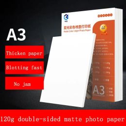 Lifestyle 120g Doublesided Matte Color Inkjet Paper A3 Color Inkjet Printer Printing Paper Printing Paper Quickdrying 100 Sheets / Bag