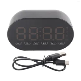 Storage Bags Intelligent AI Alarm Clock Smart Wireless Speaker Multi Functions Clear Numbers Black For Students Learn