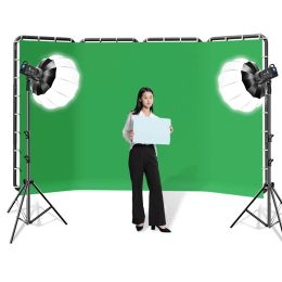 Background White Green Screen Wall Background Stand Frame Photography Outdoor Changing Room Studio Background For Matting Cloth