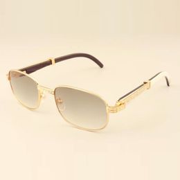 direct new square diamond sunglasses, T7381148 natural mixed horn sunglasses size: 56-21-135mm, high-end luxury sunglasses, unisex