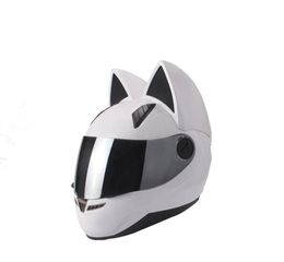 NITRINOS motorcycle helmet full face with cat ears black white pink yellow multicolor fashion6119222