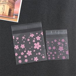 100pcs plástico transparente transparente cereja doce biscoito bolsa de embalagem