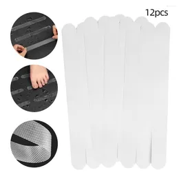 Bath Mats 12pcs Anti-Slip Strip Shower Stickers Safety Strips Transparent Non Slip For Bathtubs Showers Stairs Floors