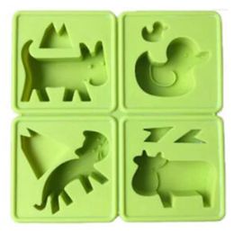 Baking Moulds Animals Home Decoration Mould Diy Aroma Gypsum Plaster Silicone Mould For Car Pendant Green