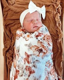 Blankets Emmababy Born Baby Girls And Boys Floral Swaddle Wrap Blanket Sleeping Bag Headband Outfits Set