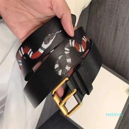 black genuine leather snake pin buckle women belt with men designers men belts