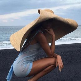 Berets Summer Ins Oversized Sun Hat Foldable Vacation Beach Large Brim Protection And Sunshade Caps Women Elegant Item