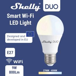 Control Shelly Duo Rgbw/White 9W WiFi Smart Light LED Bulb Work with Alexa/Google Home 220240V Dimmable Timer Function Magic Bulb