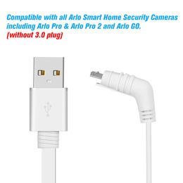 2M/6M/9M Charging Power Cable Fits for Arlo Pro/Arlo Pro 2/Arlo GO/Arlo Light Weatherproof Cable Aluminium Alloy Micro USB Cable