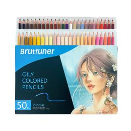 Pencils Brutfuner 26/50/72 Color Oil Pencil Skin Color Portrait Soft Core Pencil Wood Colored Pencils Artist Sketch School Art Supplies