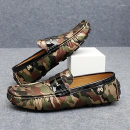 Casual Shoes Camouflage For Men Plus Size 35-48 Boy Moccasins Loafers Fashion Youth Driver