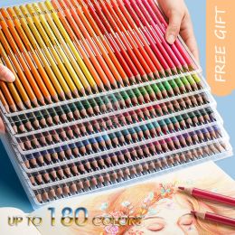 Pencils Andstal Colored Pencil 48/72/120/160/180 Professional Oil Wooden Soft Watercolor Colour Pencil School Draw Sketch Art Supplies