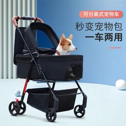 Cat Carriers Pet Cart Dog Teddy Baby Out Small Portable Detachable Single-wheel Folding Space