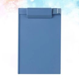 Plastic A5 Clipboard Profile Clip Hardboard Paper Holder Writing Folders for School Classrooms Office (Sky-blue)