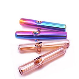 10pcs Steamrollers Glass Hand Pipe Hookah Smoking Tobacco Spoon Pipes Dab Rig Bubbler Dry Herb Glass Oil Burner Pipe