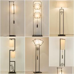 Floor Lamps Lamp Chinese Style Antique Vertical Table Living Room Study Bedroom Creative Drop Delivery Dhu8R