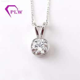 Provence 14K White Gold 1Carat Round Diamond Pendant Necklace