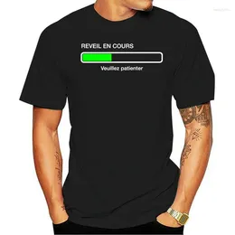 Men's T Shirts Humour Geek En Cours De Reveil Veuillez Patienter - Manches Courtes Homme Tshirt Summer Round Neck Short Sleeves Tee