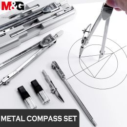 Compasses M&G Multi Compasses High Precision Professional Metal Compass Drawing Set With PencilLead School Compass Drawing Set