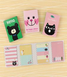 Kawaii 4 Folding Memo Pad 1 PC Sticky Notes Memo Notepad Bookmark Gift Stationery cute sticker8579025