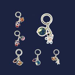 Jewellery Planet Astronaut Keychain Cartoon Starry Sky Keychain Creative Gift Bag Hanging Decoration