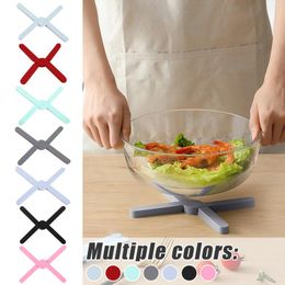 Table Mats Cross Foldable Insulated Mat Heat-Resistant Tripod Kitchen Utensils Multi-Purpose Anti-Slip Tableware Food Grade Materia