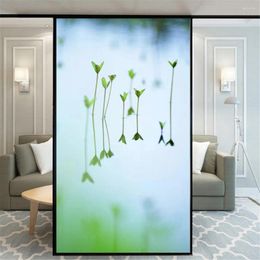 Window Stickers Privacy Windows Film Decorative Plant Style Stained Glass No Glue Static Cling Frosted For Home