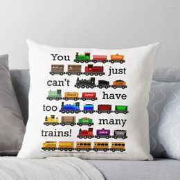 Pillow Too Many Trains - Black Lettering Throw S Decorative For Luxury Sofa Christmas Cases