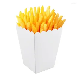 Gift Wrap 50pcs Paper Candy Cartons Popcorn Box Party Supplies White Boxes Corn Food Tub Wedding Kids Birthday