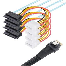 Computer Cables Connectors S Slimline Sas 4.0 Sff-8654 4I 38Pin Host To 4 29Pin Target Hard Disk Fanout Raid Drop Delivery Computers N Otlj0