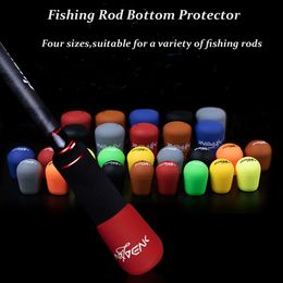 1Pcs Silicone Fishing Rod Handle Protective Case Lure Rod Back Front Block Bottom Protector Fishing Accessories Random Colour