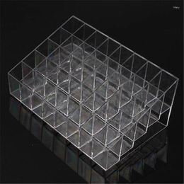 Decorative Plates Transparent Multi-grid Lipstick Holder Women Makeup Organiser Storage Box Display Cosmetic Jewellery