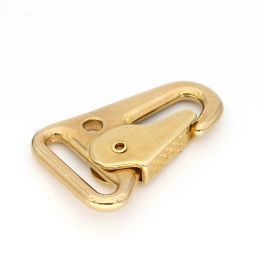 Solid Brass Carabiner Snap Hook Hawl Shape Clasp Buckle Trigger Clip for Backpack Bag Strap Parts Pet Leash Accessories