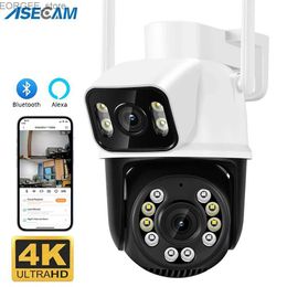 Other CCTV Cameras New 8MP 4K PTZ Wifi Camera Dual Lens with Dual Screen Ai Human Detect Auto Tracking Outdoor Surveillance Camera iCSee Y240403