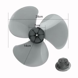 12" Plastic Fan Blade Home Improvement Radius 14cm Standing Pedestal Floor Wall Table Fanner Transparent Black