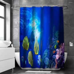 Shower Curtains Sea World Bathing Curtain Bathroom Waterproof With 12 Hooks Home Deco Free Ship