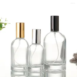Storage Bottles 30ml /50ml/100ml Glass Empty Refillable Perfume Bottle Spray Portable Travel Cosmetic Packaging