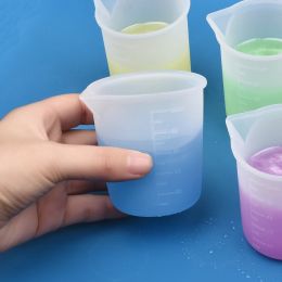 100-300ml Silicone Measuring Cup Transparent With Scale Food-Grade Separating Cups DIY Cake Epoxy Resin Jewellery Making Tools