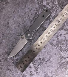 Chris Reeve mini Sebenza 21 Costeffective version pocket folding knife 7Cr13Mov Stonewashed Blade Steel handle Camping Outdoor ED9059531