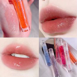 Cross-border Doodle Lip Glass Water Lip Honey Water Sense Transparent Rich Jelly Moisturising Mirror Lip Glaze Female Student Makeup