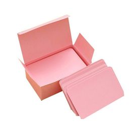 100 Memory Cards Blank DIY Graffiti Pink Word Cards Net Small Memo Pad Blocks Memorandum Note Blank Word Cards R9UA