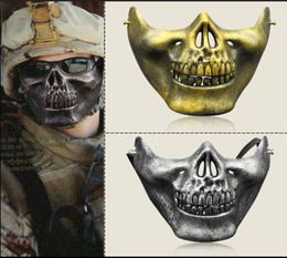 Tactical Skull Warrior Mask Hunt Costume Halloween Party Masquerade Half Mask Game Cosplay Prop Outdoor Military Protection Mask8019272