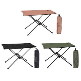 Furnishings 2022 Lightweight Outdoor Barbecue Picnic Hiking Table Aluminium Alloy Portable Foldable Dinner Desk Camping Furniture Supplies