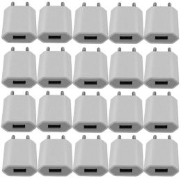50pcs 1A Eu AC Home Travel USB Wall Charger Power Adapters For Iphone 7 8 11 12 13 14 Samsung Xiaomi Htc Android phone
