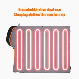 Gear Typec Usb Emergency Sleeping Bag 3level Temperature 5v Heating Cushion Winter Warm Portable for Travel Hiking for Backpacking