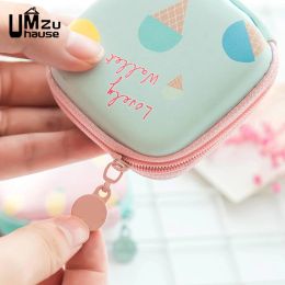 Retro Earphone Cord Storage Boxes Data Cable USB Wire Charging Line Organiser Mini Zipper Case Home Office Portable Organisation